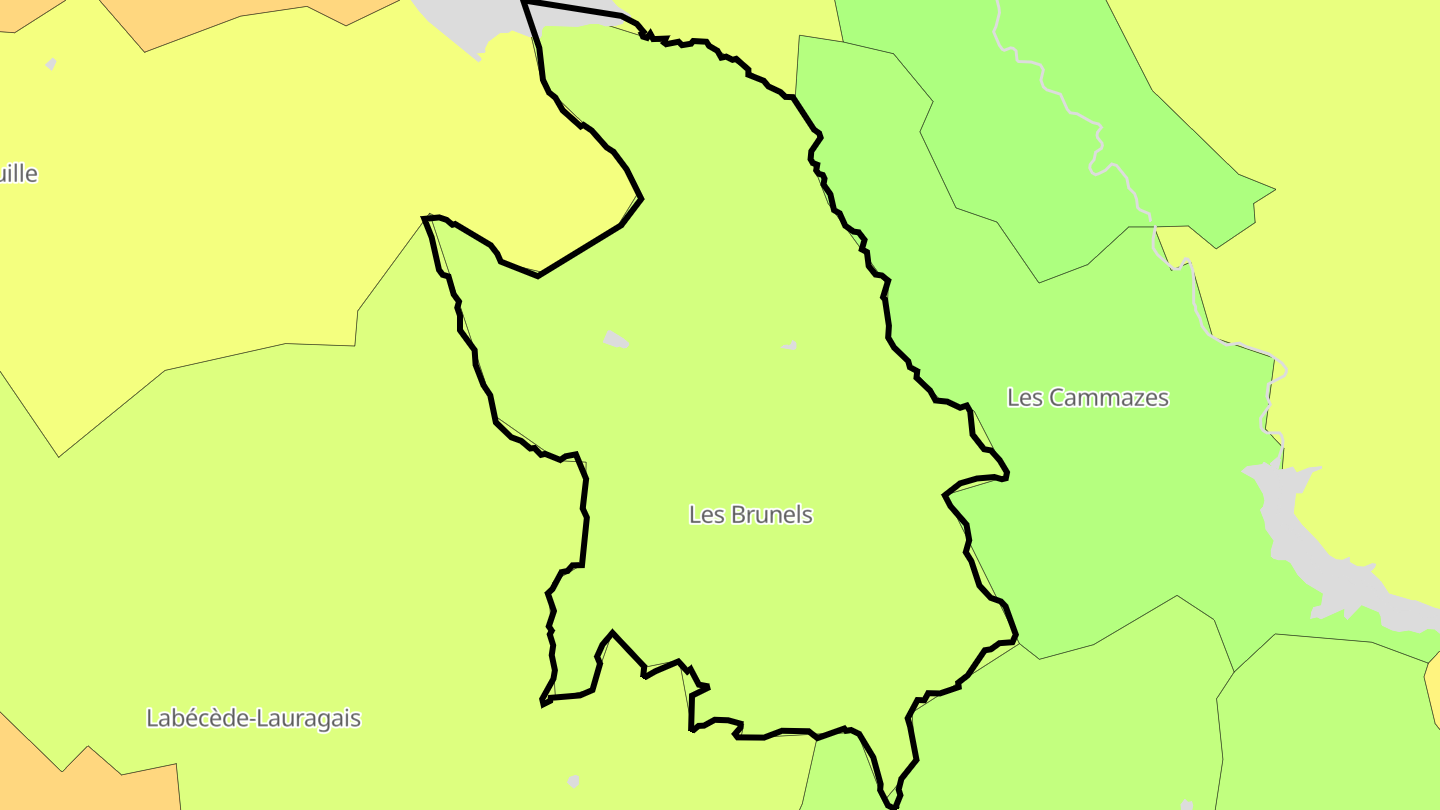 Carte des prix de l'immobilier Les Brunels
