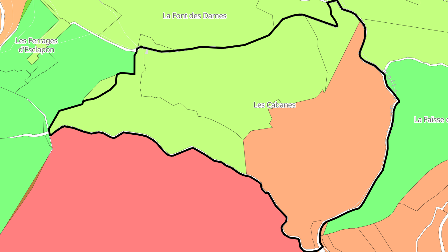 Carte des prix de l'immobilier Les Cabanes