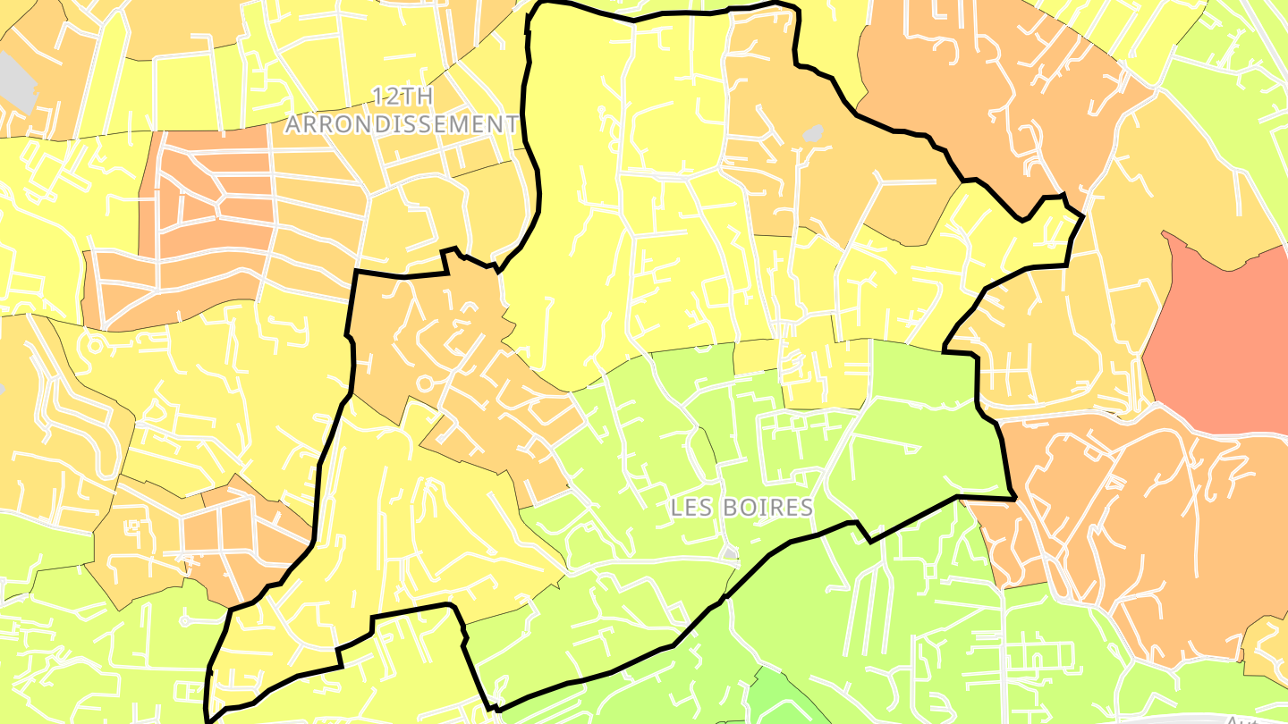 Carte des prix de l'immobilier Les Caillols