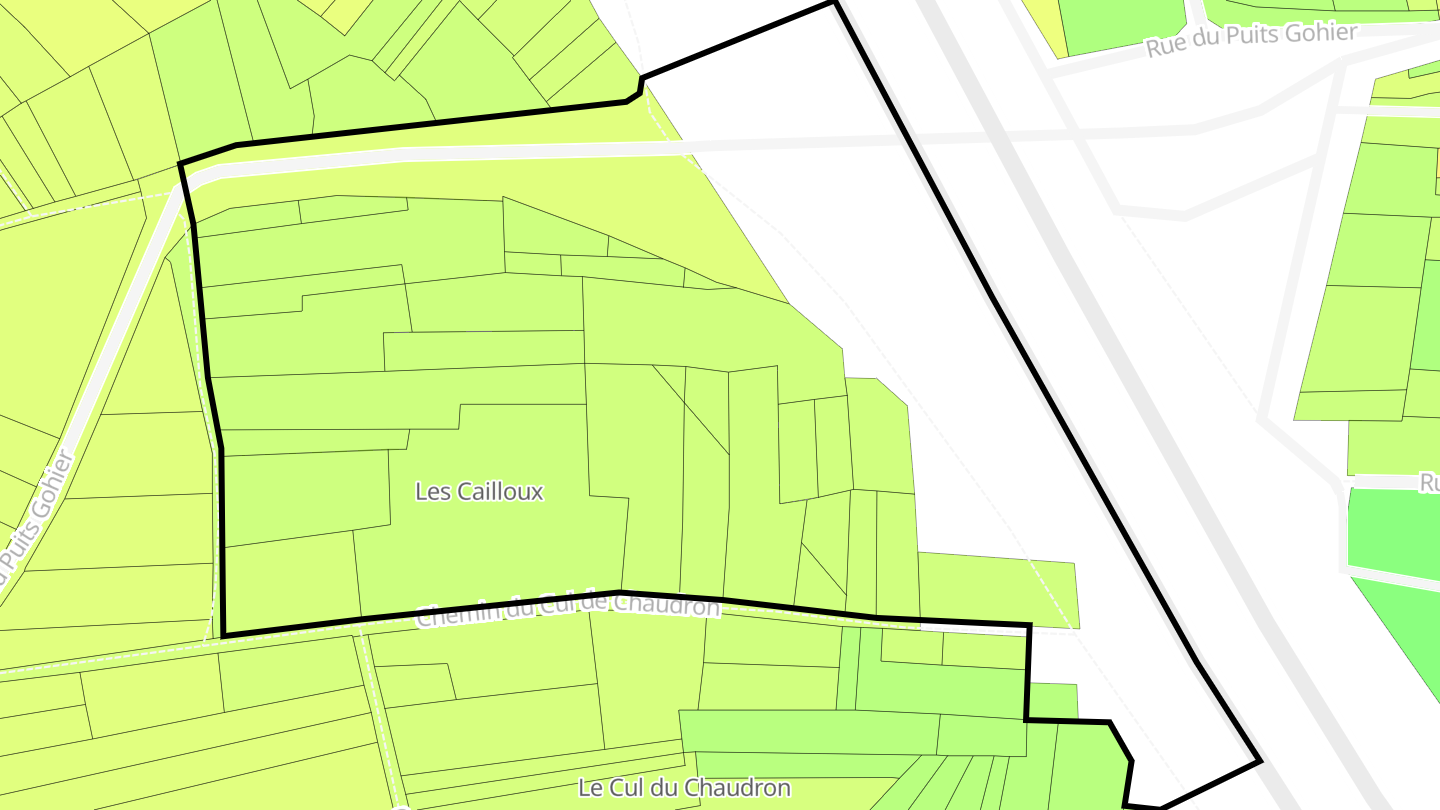 Carte des prix de l'immobilier Les Cailloux