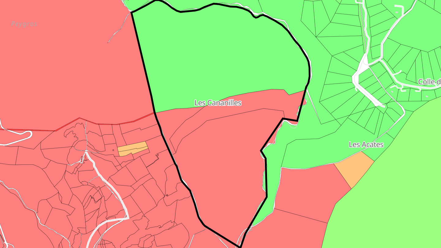 Carte des prix de l'immobilier Les Cananilles