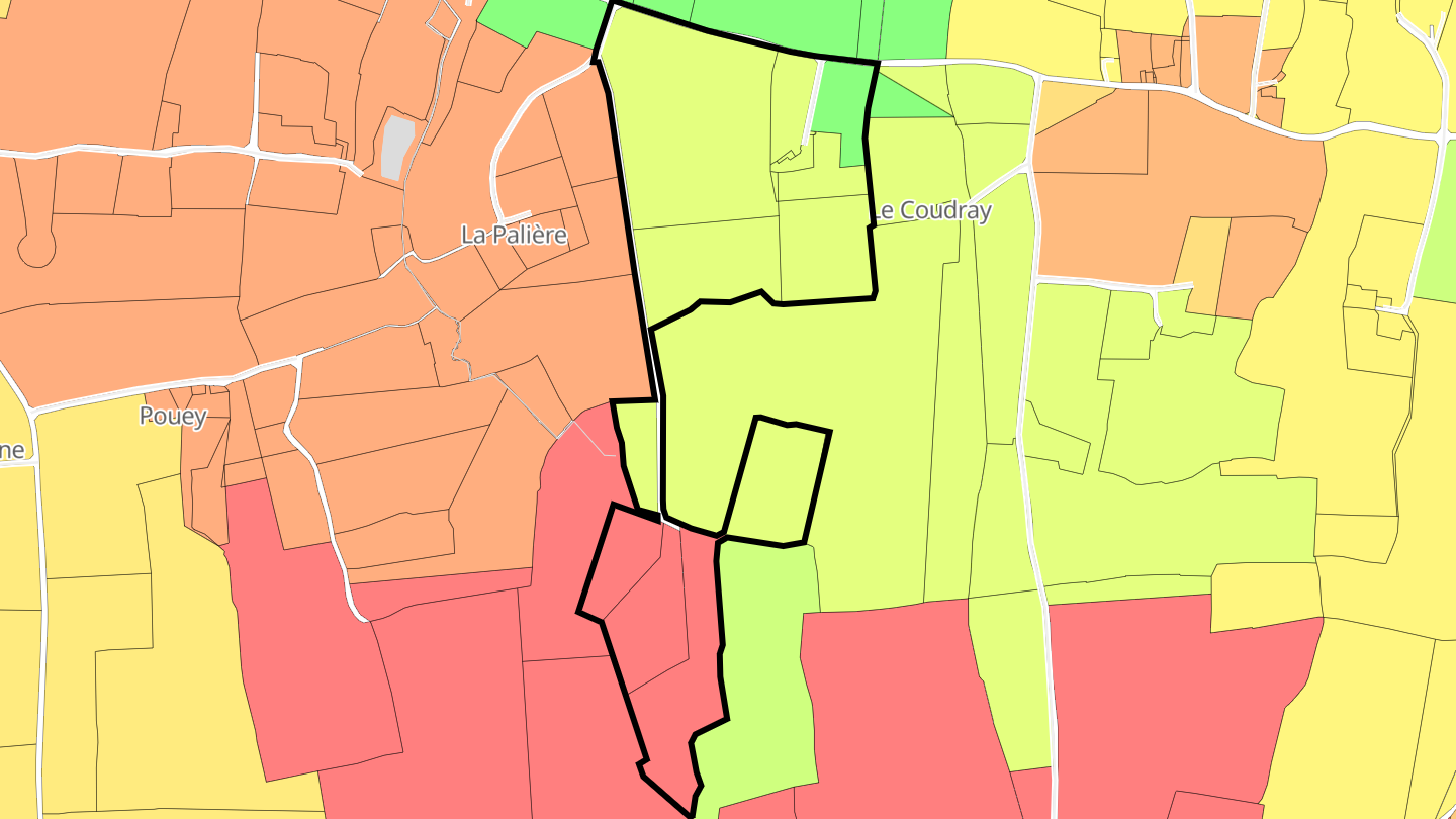 Carte des prix de l'immobilier Les Carrières