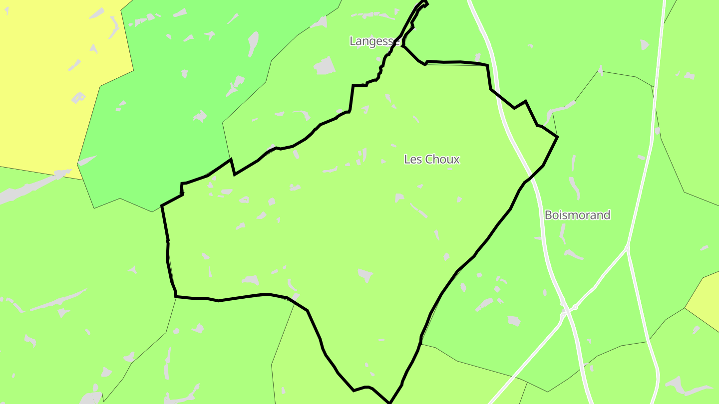 Carte des prix de l'immobilier Les Choux