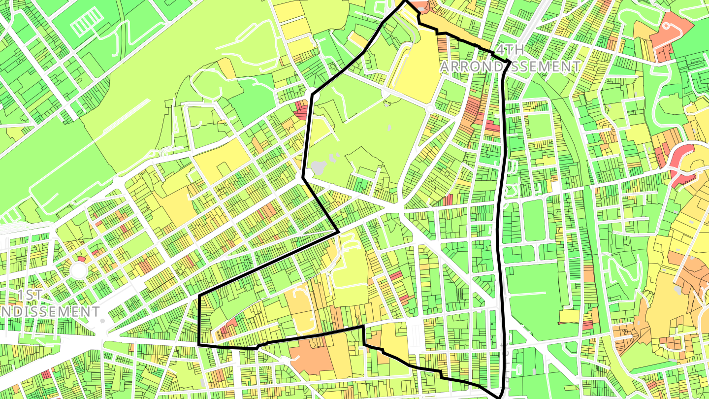 Carte des prix de l'immobilier Les Cinq-Avenues