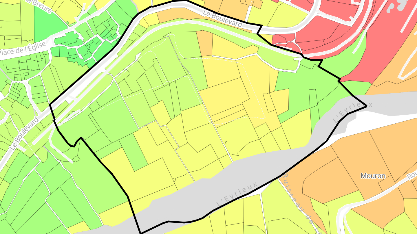 Carte des prix de l'immobilier Les Clos