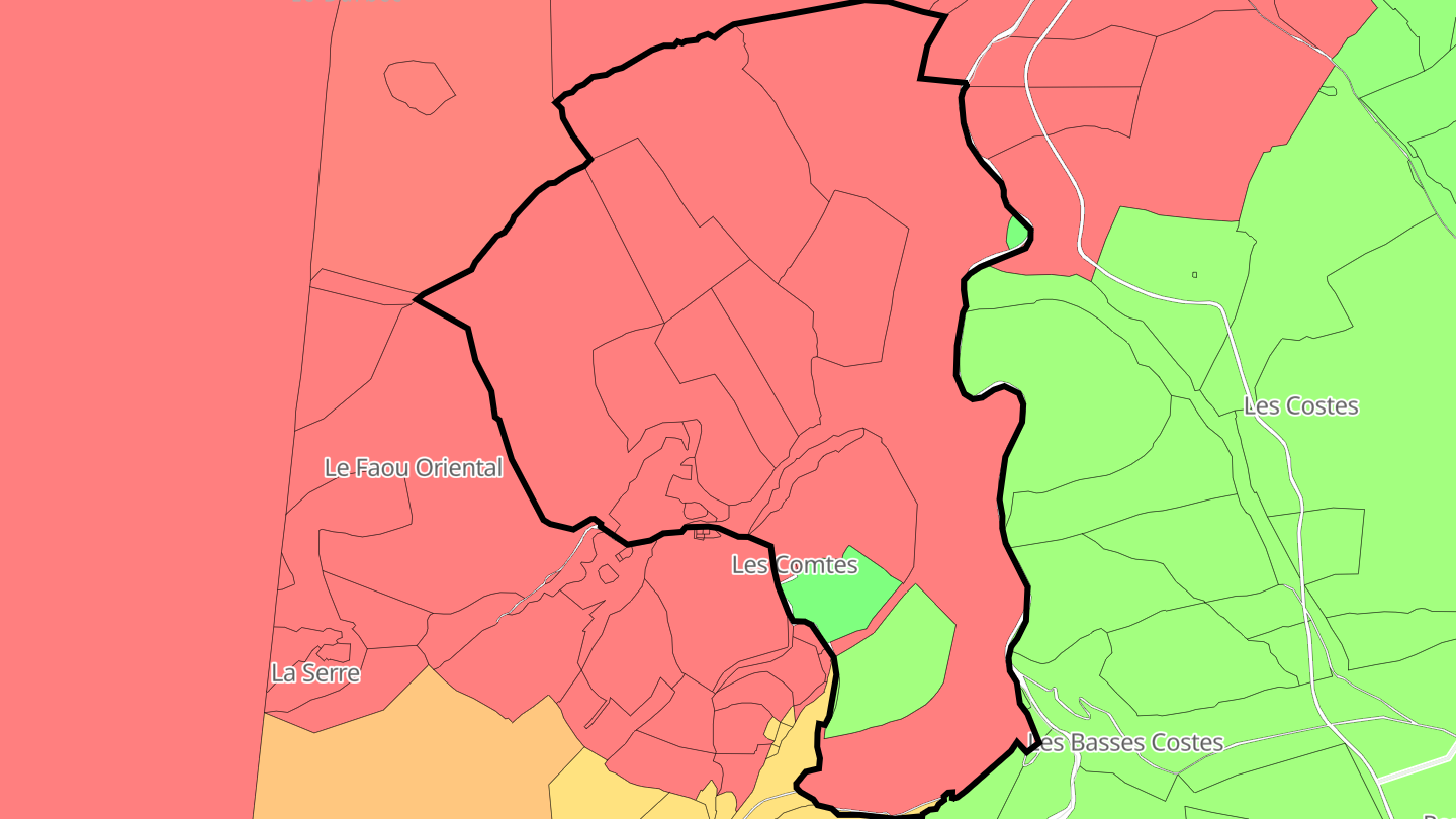 Carte des prix de l'immobilier Les Comtes