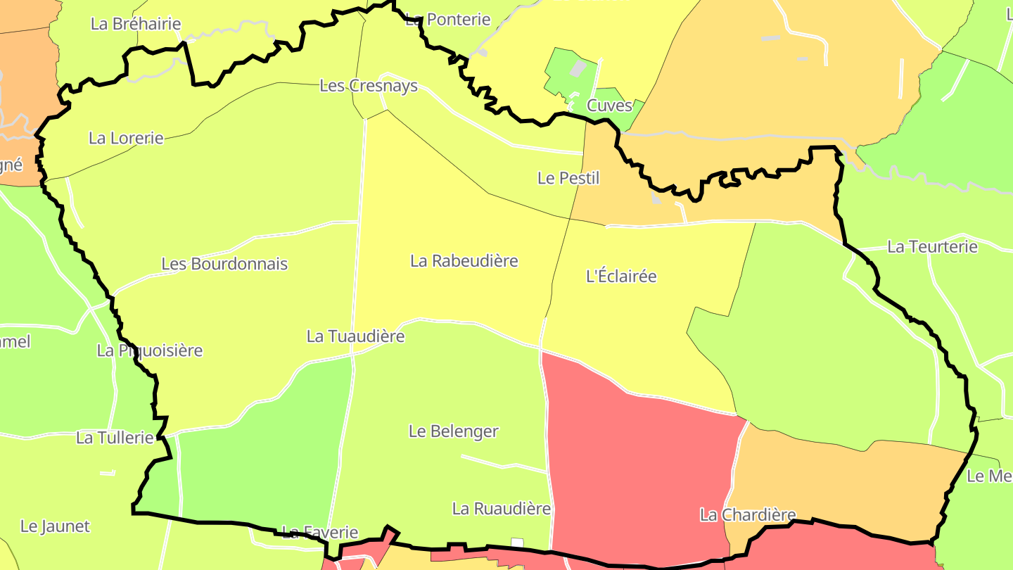 Carte des prix de l'immobilier Les Cresnays
