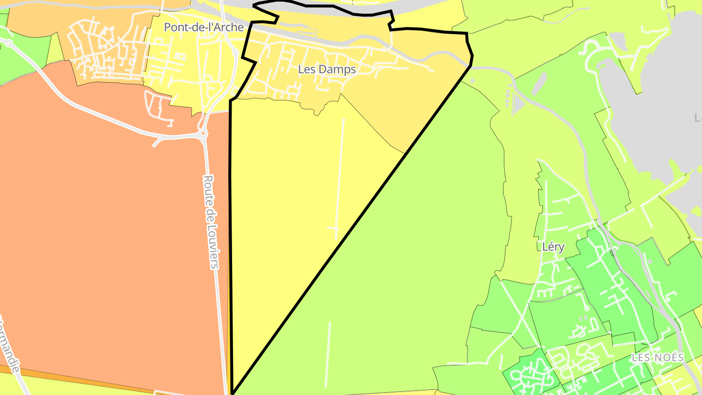Carte des prix de l'immobilier Les Damps