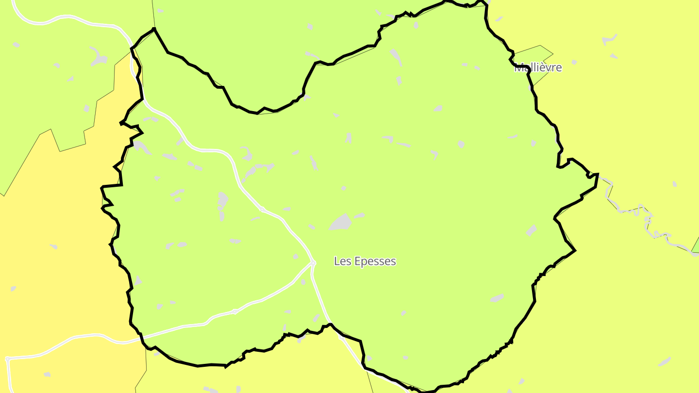 Carte des prix de l'immobilier Les Épesses