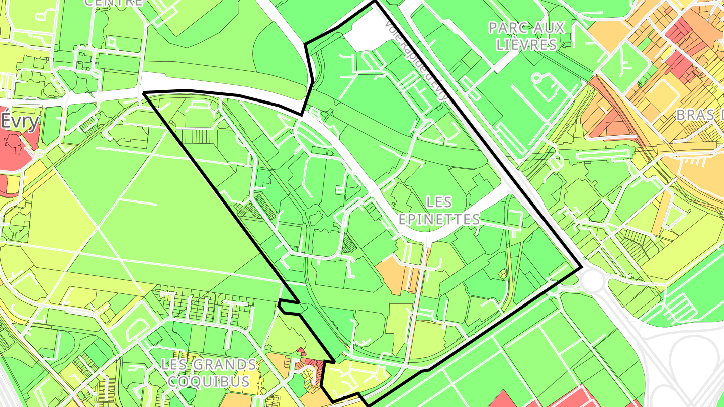 Carte des prix de l'immobilier Les Epinettes