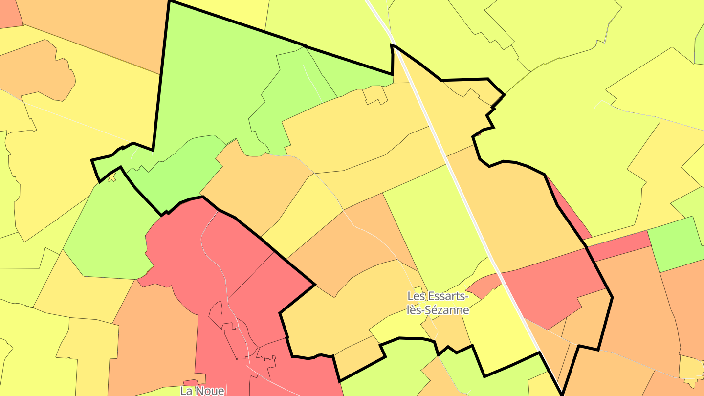 Carte des prix de l'immobilier Les Essarts-lès-Sézanne