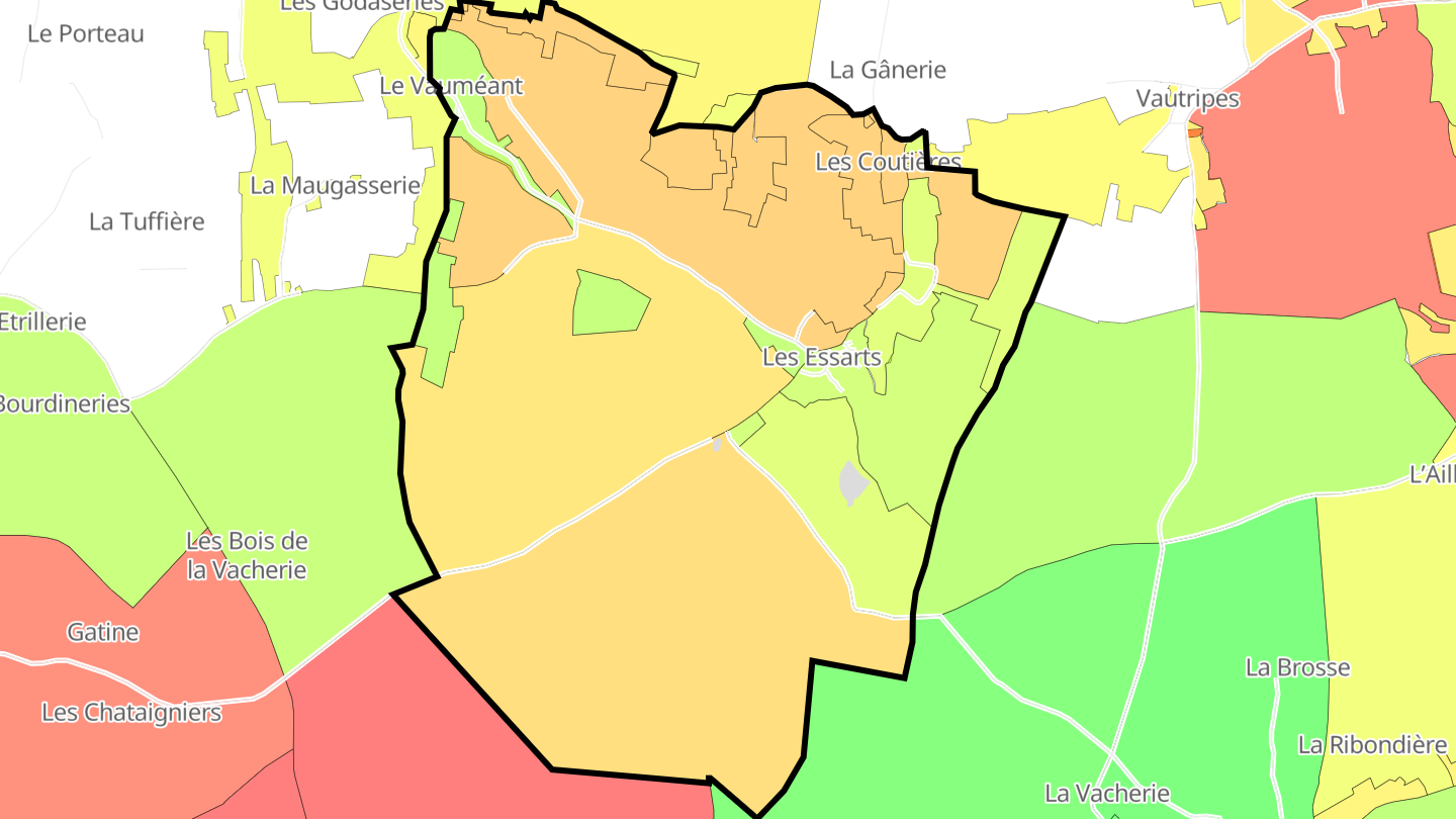 Carte des prix de l'immobilier Les Essarts