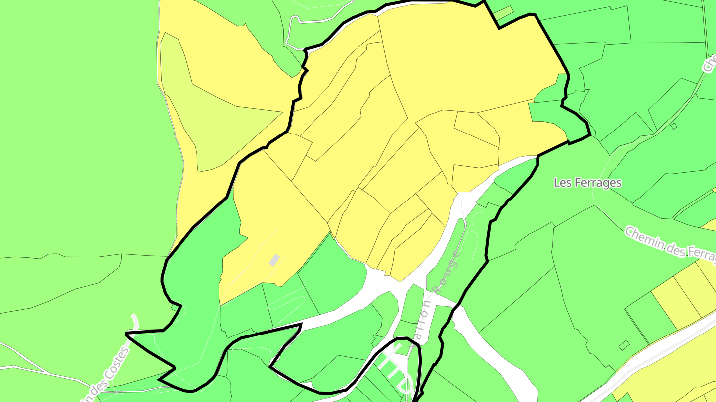 Carte des prix de l'immobilier Les Ferrages Basses