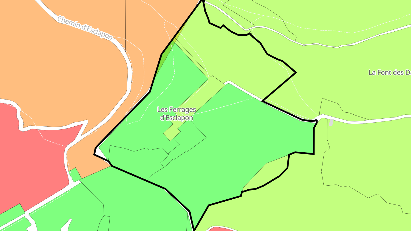 Carte des prix de l'immobilier Les Ferrages d'Esclapon