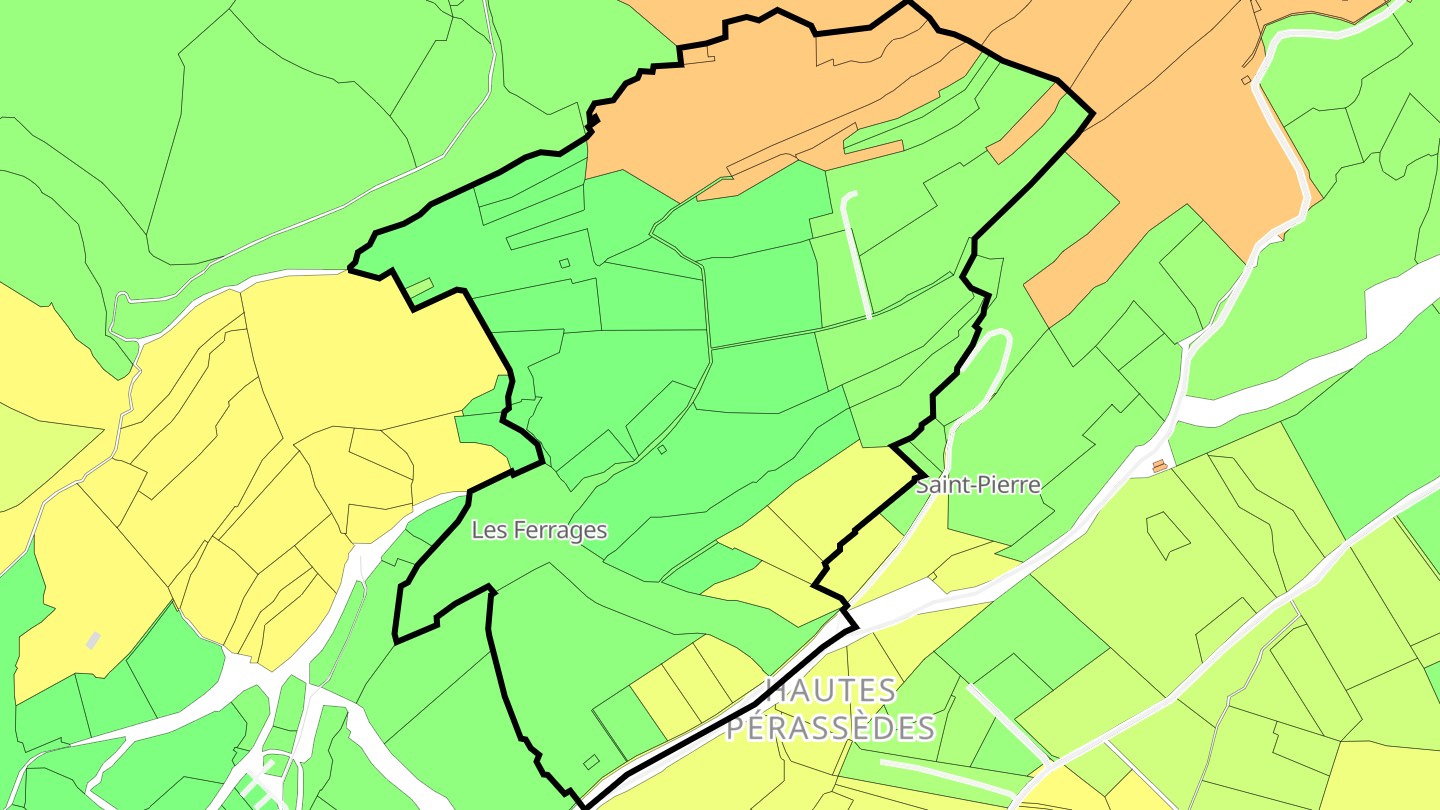 Carte des prix de l'immobilier Les Ferrages