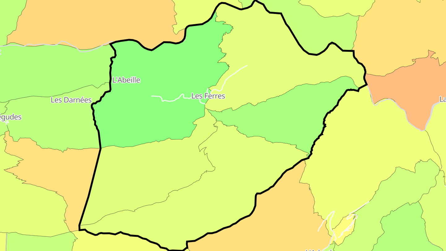 Carte des prix de l'immobilier Les Ferres