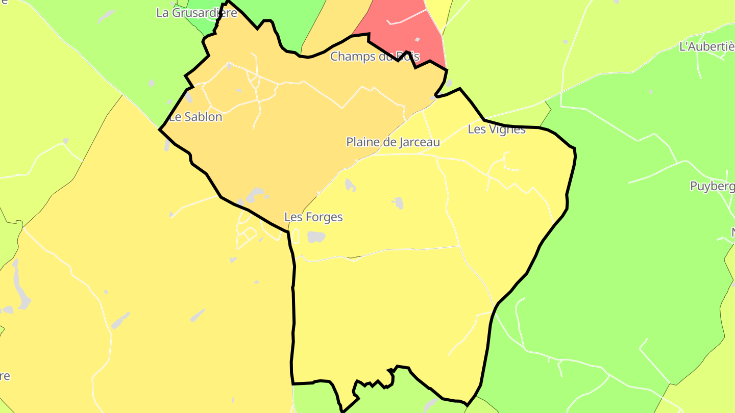 Carte des prix de l'immobilier Les Forges