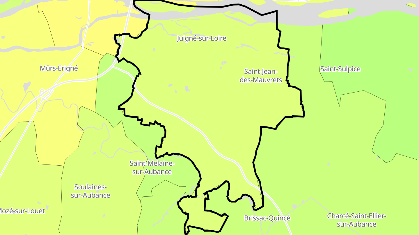Carte des prix de l'immobilier Les Garennes-sur-Loire