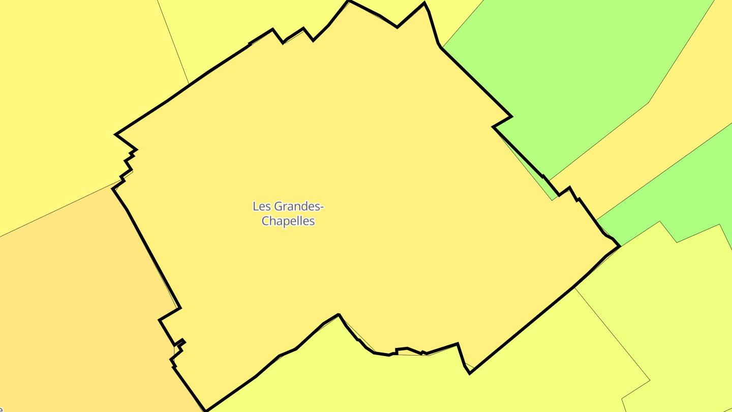 Carte des prix de l'immobilier Les Grandes-Chapelles