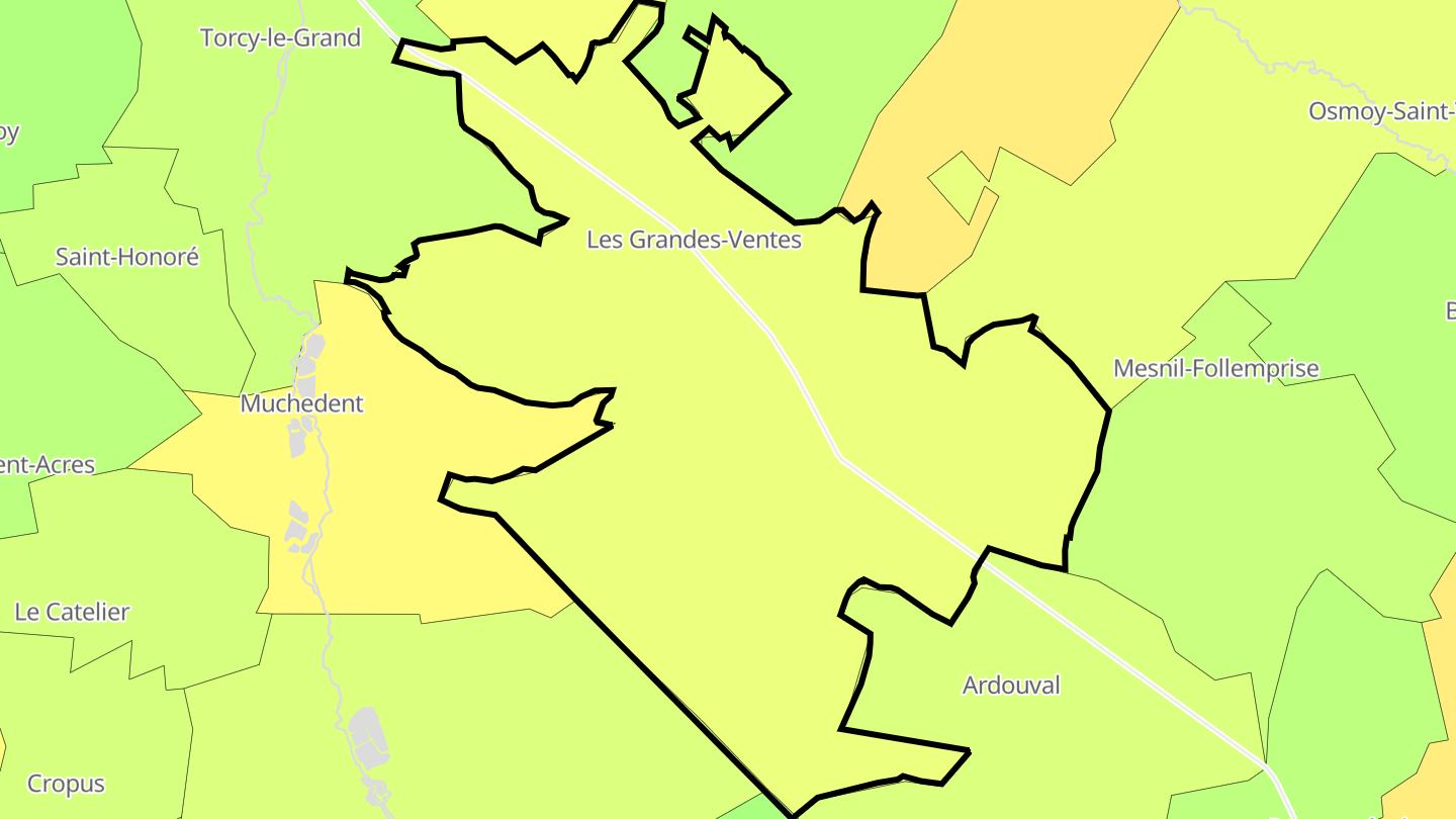 Carte des prix de l'immobilier Les Grandes-Ventes