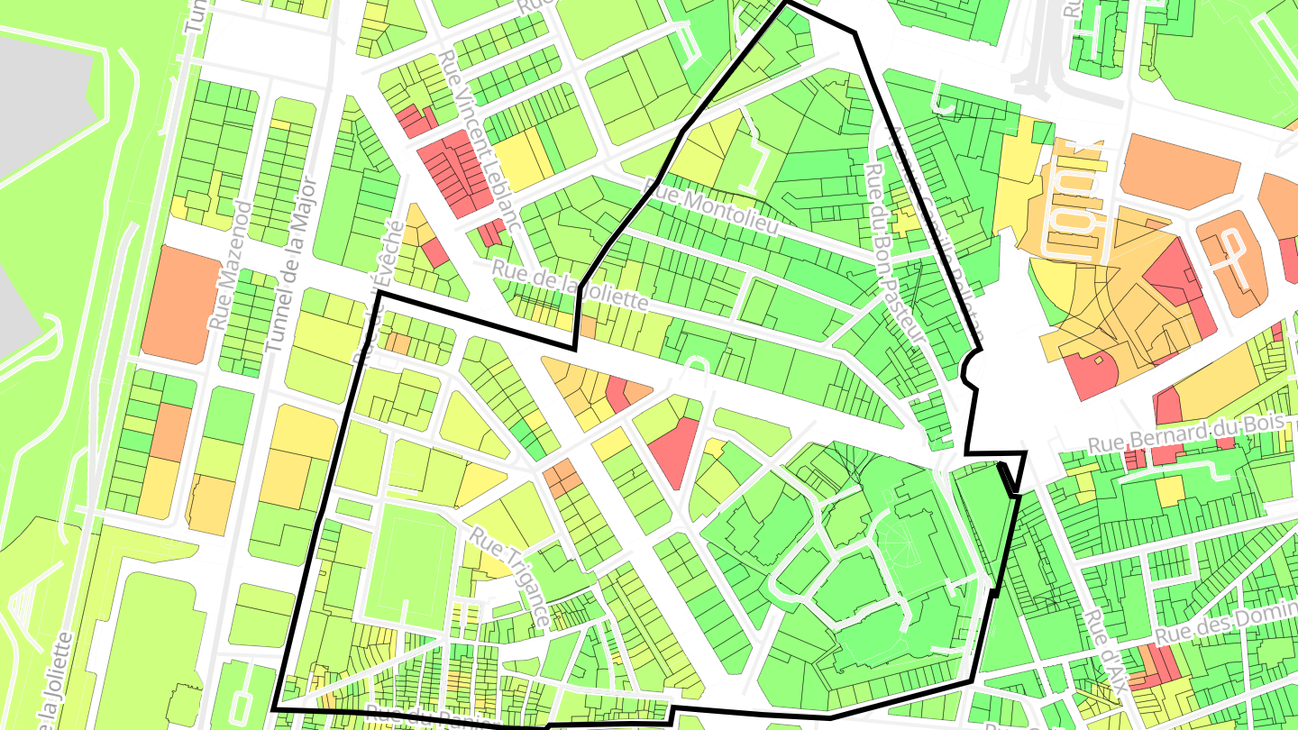 Carte des prix de l'immobilier Les Grands Carmes