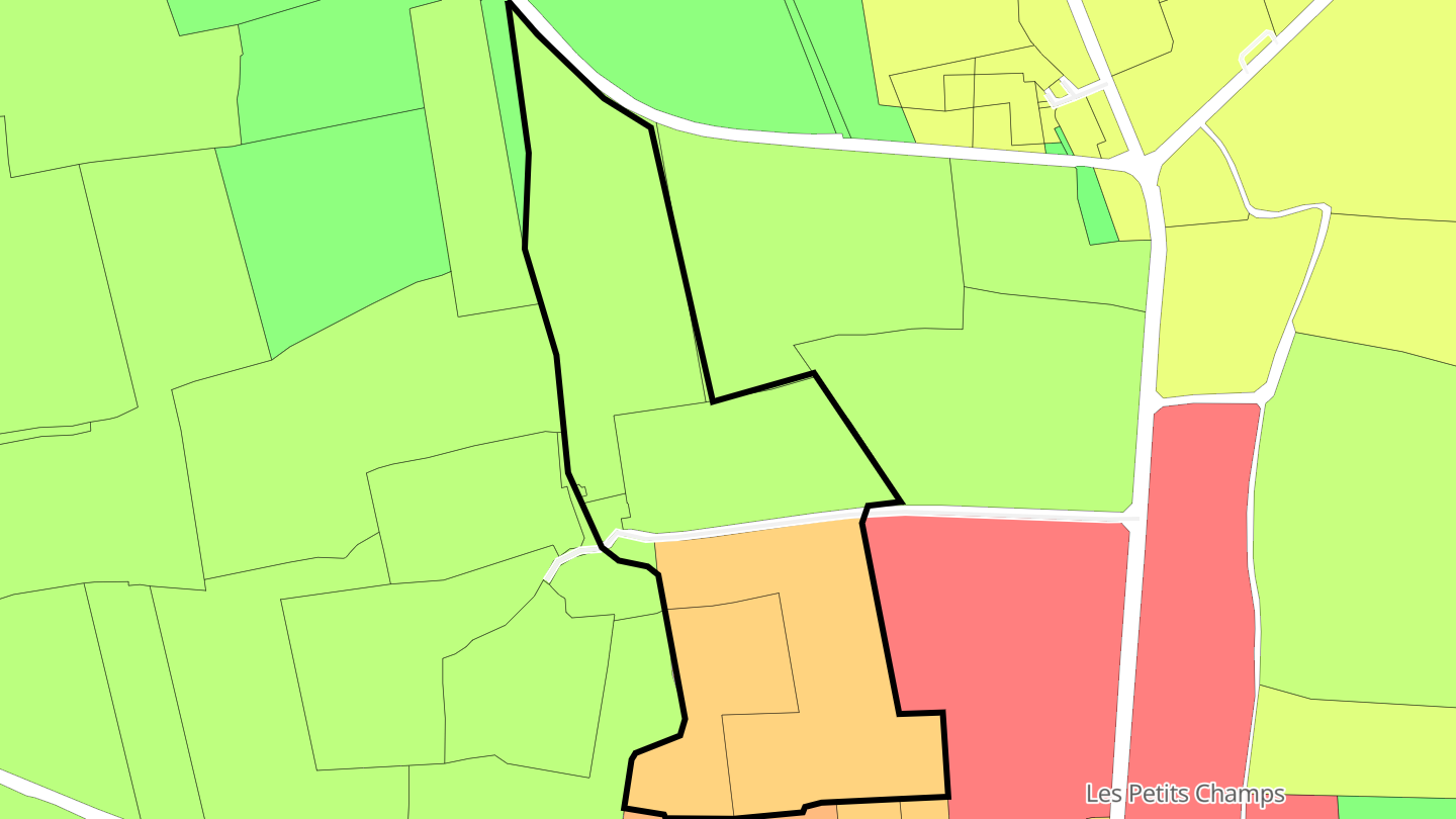 Carte des prix de l'immobilier Les Grands Champs