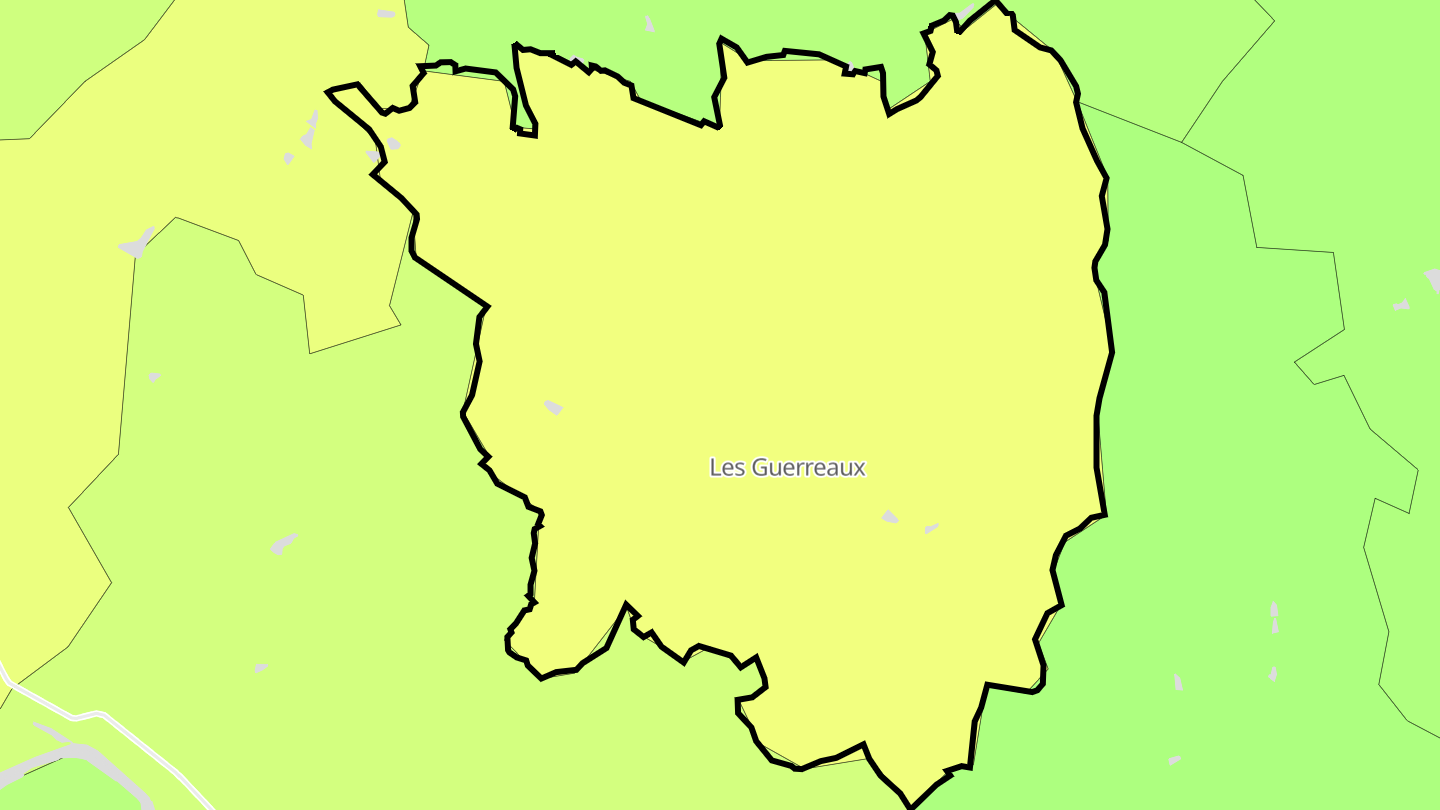 Carte des prix de l'immobilier Les Guerreaux