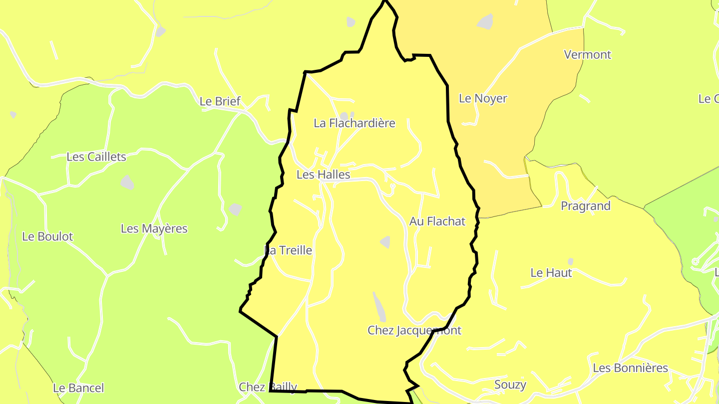 Carte des prix de l'immobilier Les Halles