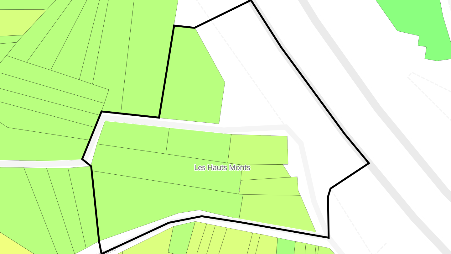 Carte des prix de l'immobilier Les Hauts Monts