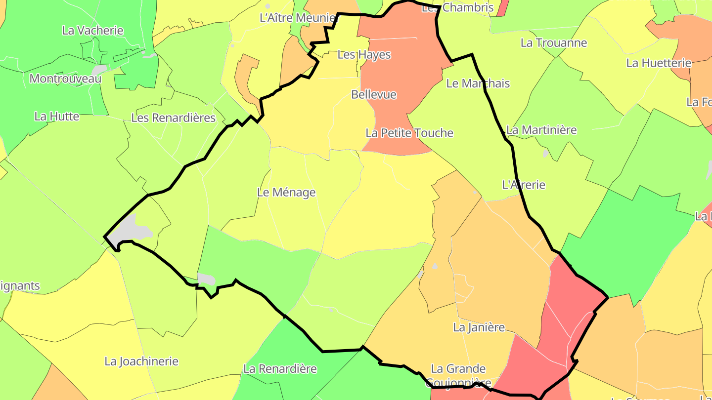 Carte des prix de l'immobilier Les Hayes