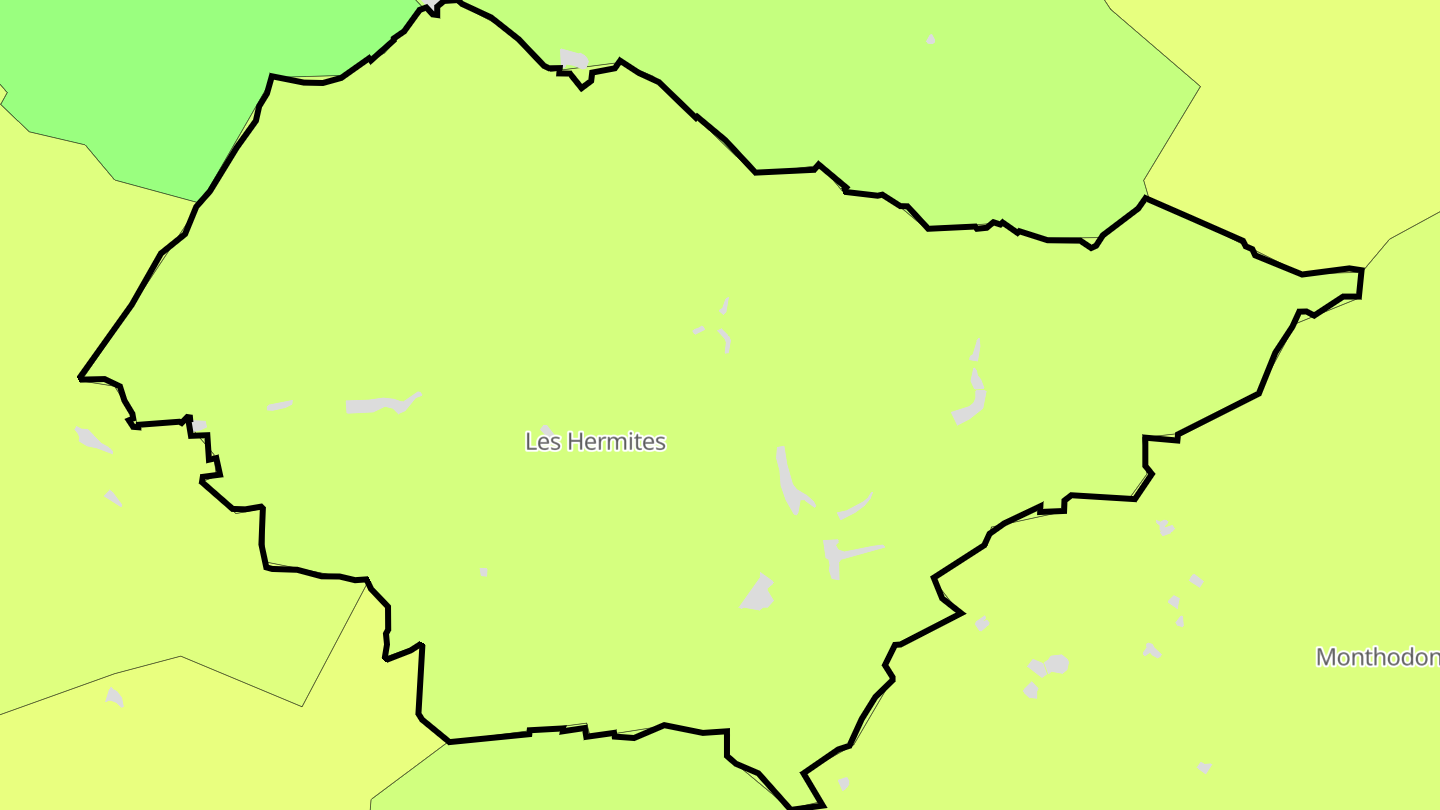 Carte des prix de l'immobilier Les Hermites