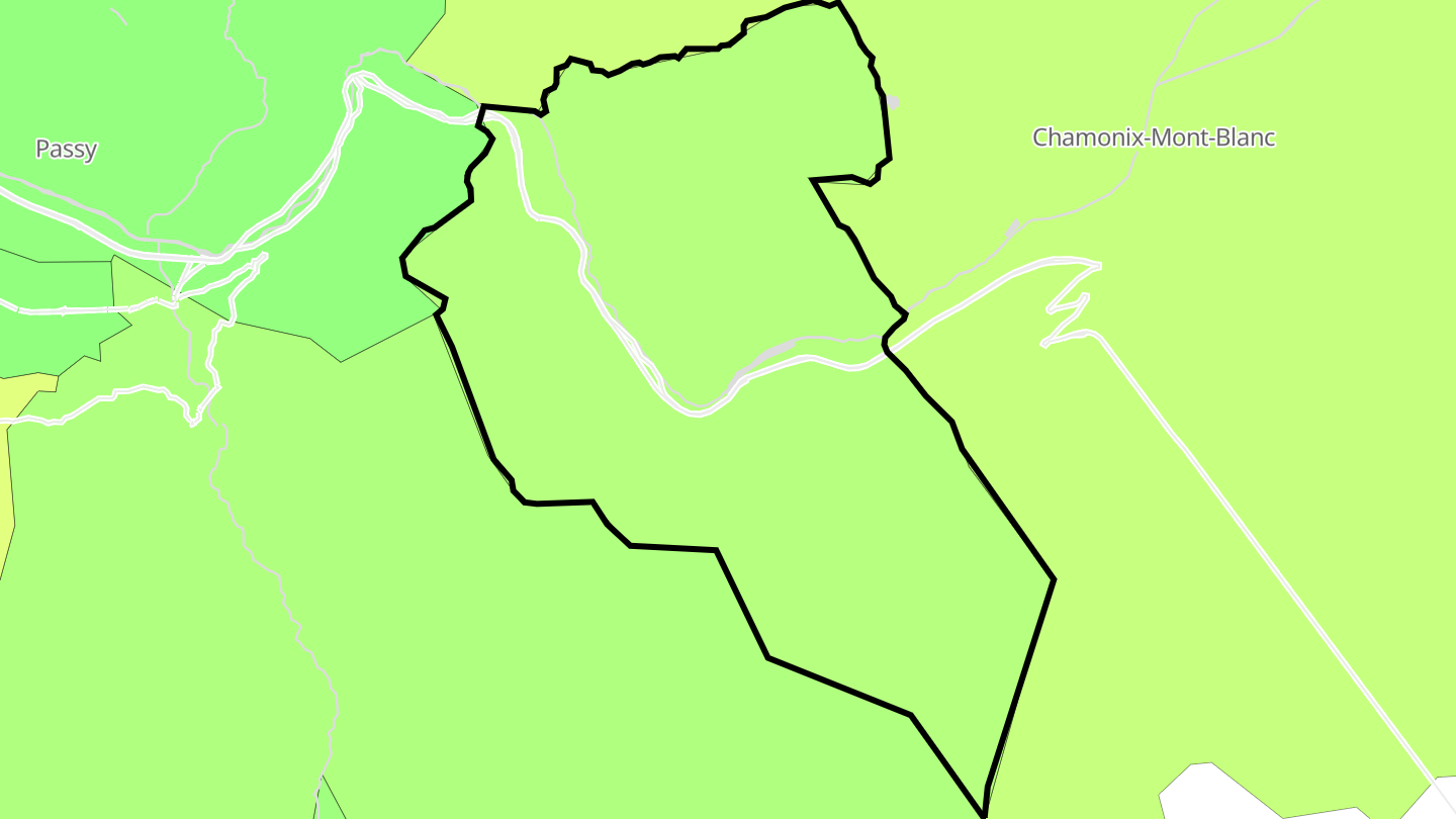 Carte des prix de l'immobilier Les Houches