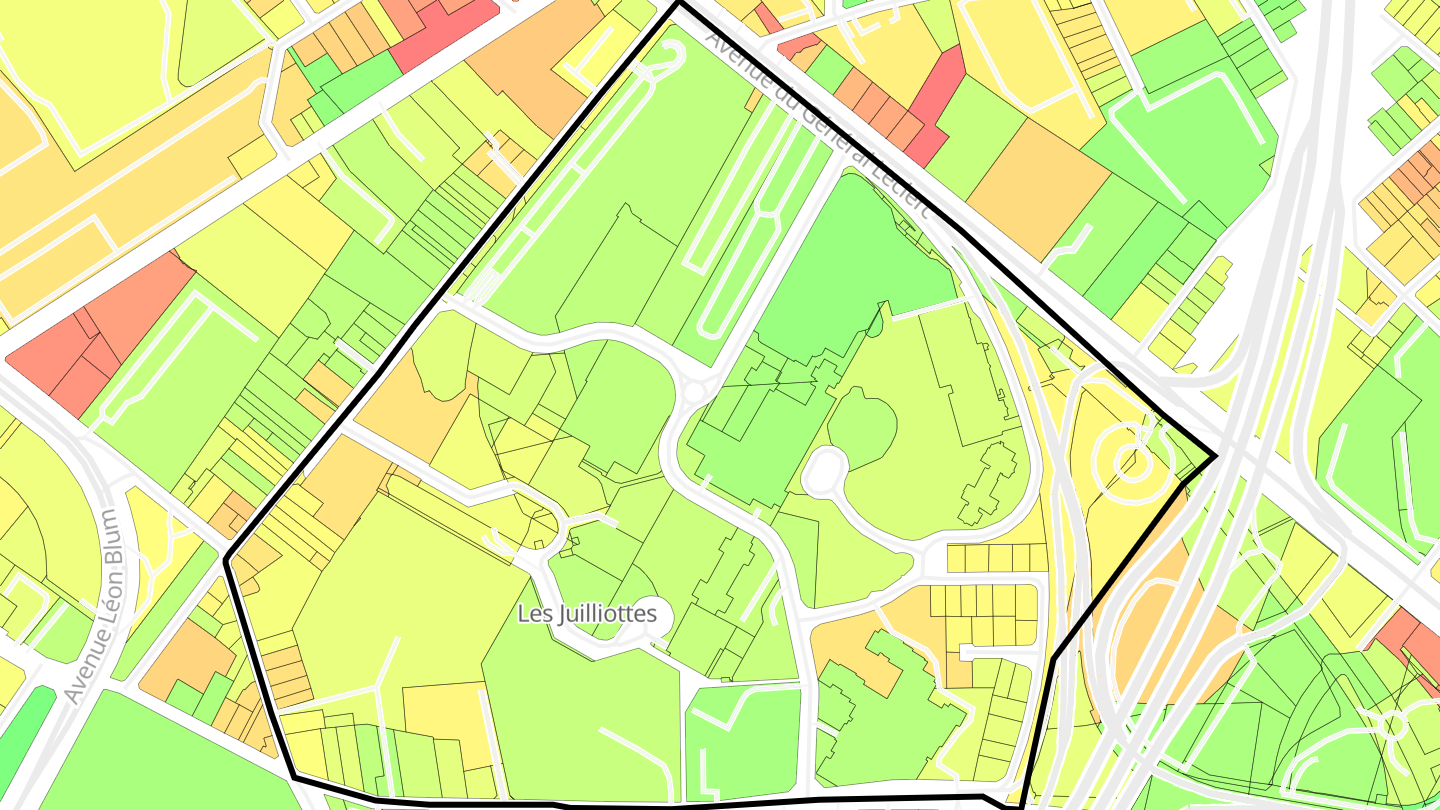 Carte des prix de l'immobilier Les Juilliottes