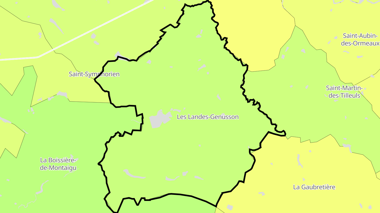 Carte des prix de l'immobilier Les Landes-Genusson