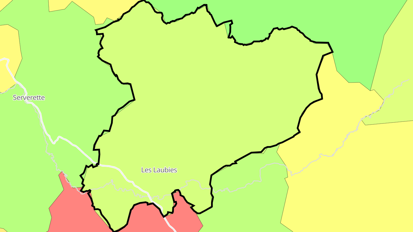 Carte des prix de l'immobilier Les Laubies