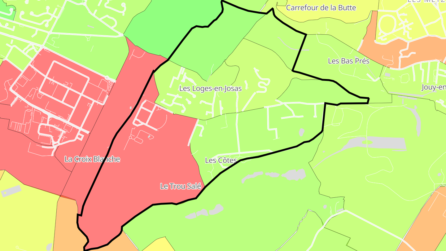 Carte des prix de l'immobilier Les Loges-en-Josas