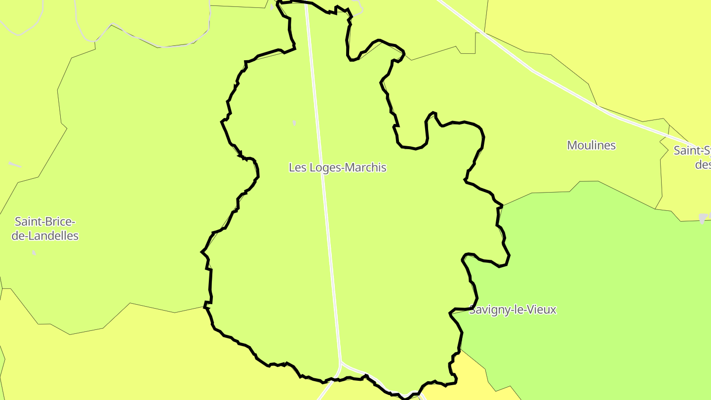 Carte des prix de l'immobilier Les Loges-Marchis