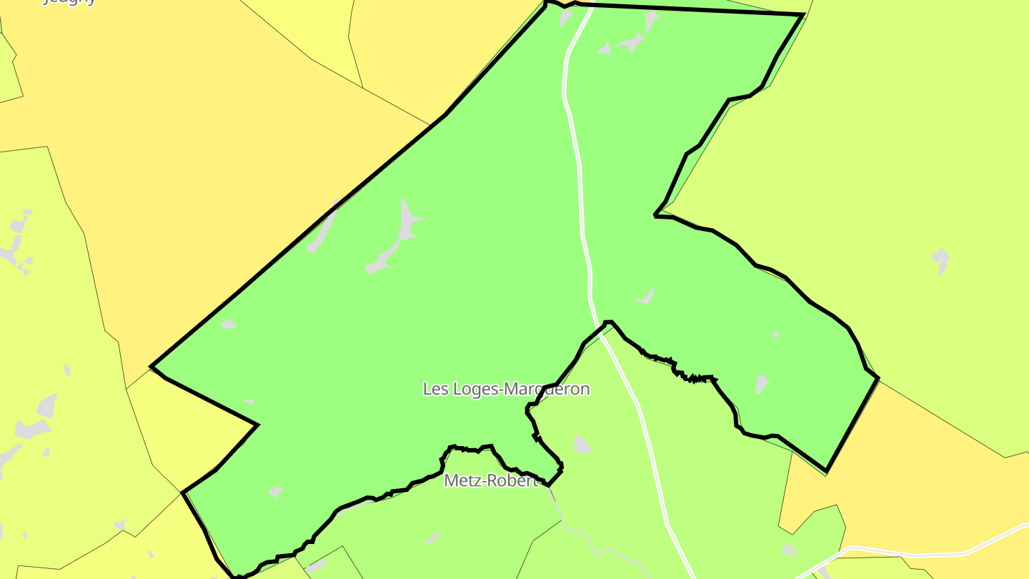Carte des prix de l'immobilier Les Loges-Margueron
