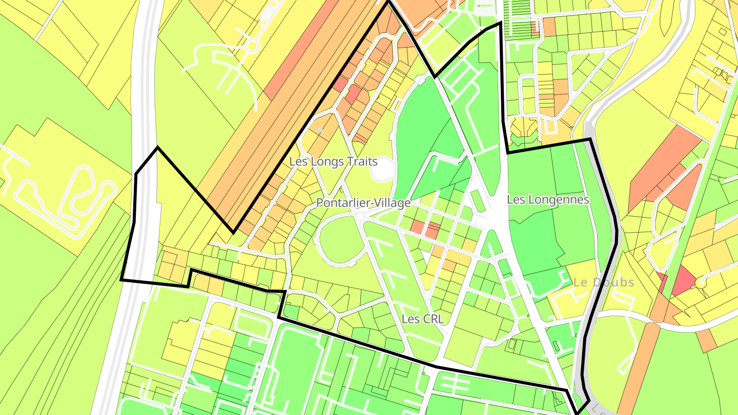 Carte des prix de l'immobilier Les Longs Traits