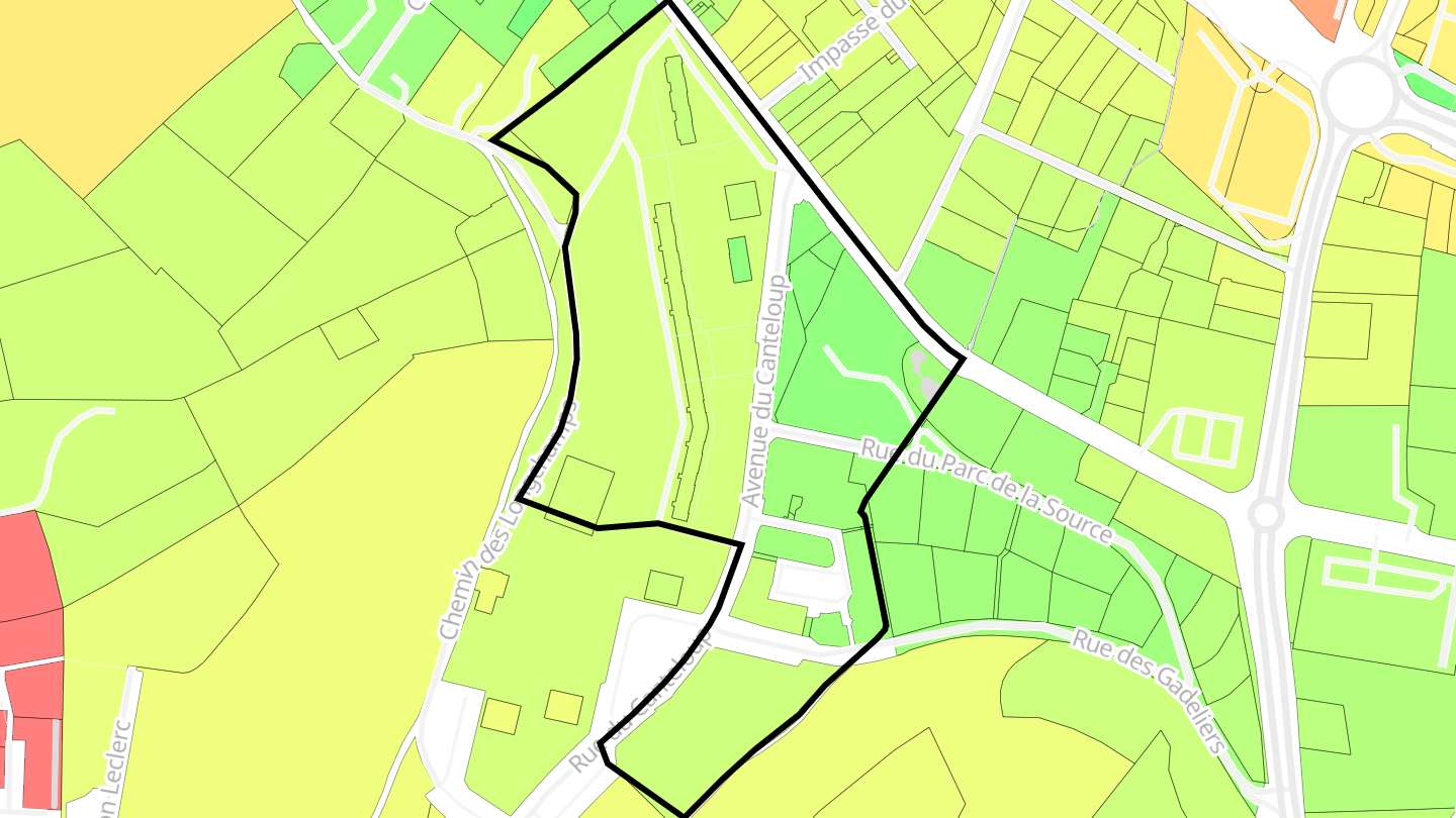 Carte des prix de l'immobilier Les Marronniers