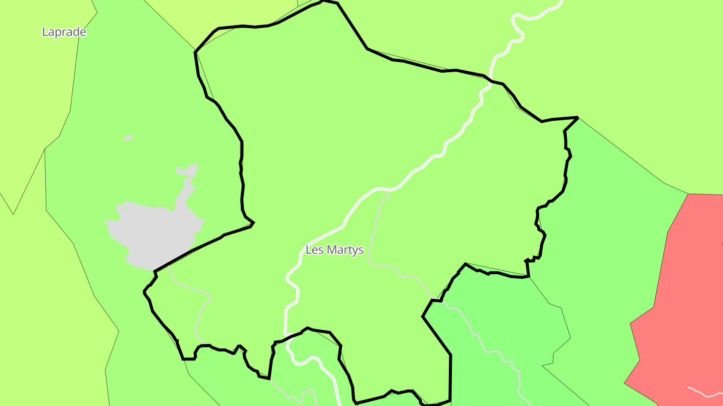 Carte des prix de l'immobilier Les Martys