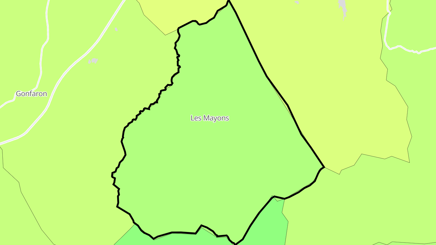 Carte des prix de l'immobilier Les Mayons