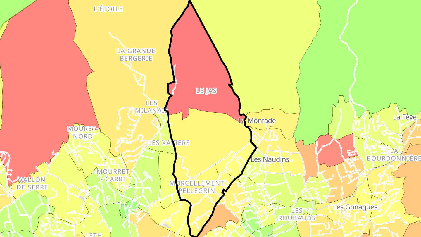 Carte des prix de l'immobilier Les Médecins