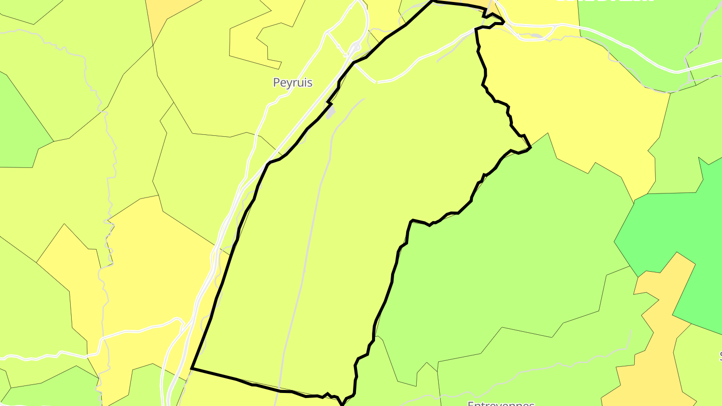 Carte des prix de l'immobilier Les Mées