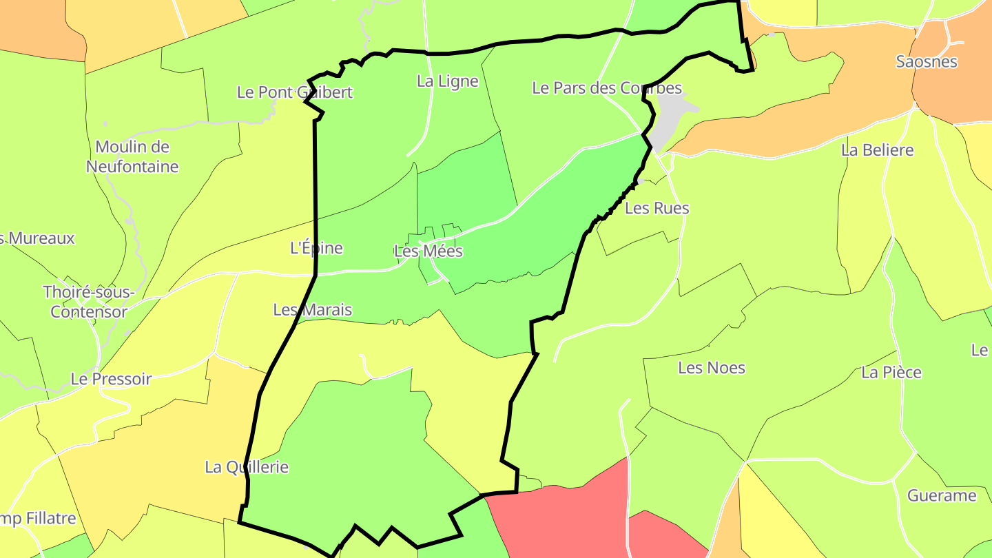 Carte des prix de l'immobilier Les Mées