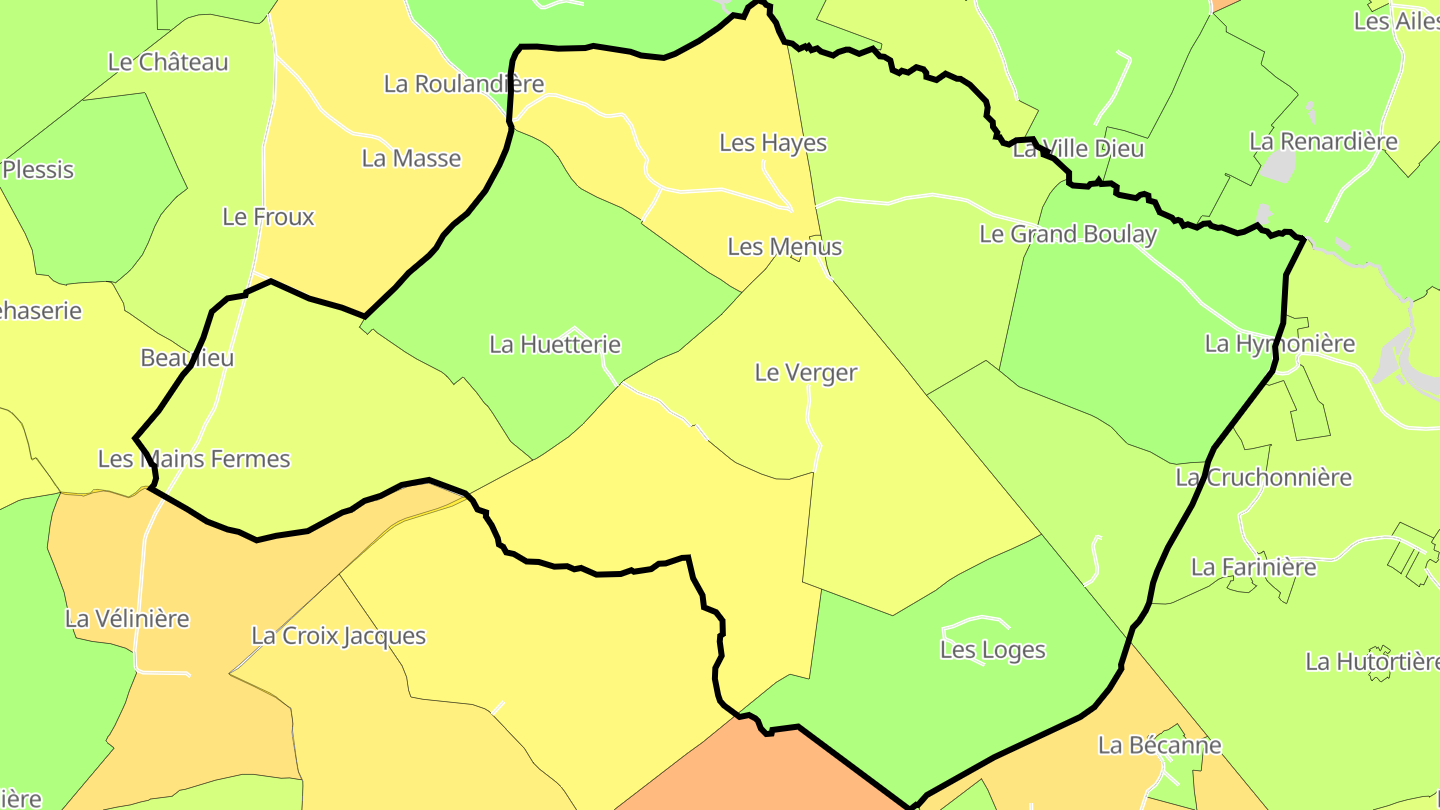 Carte des prix de l'immobilier Les Menus