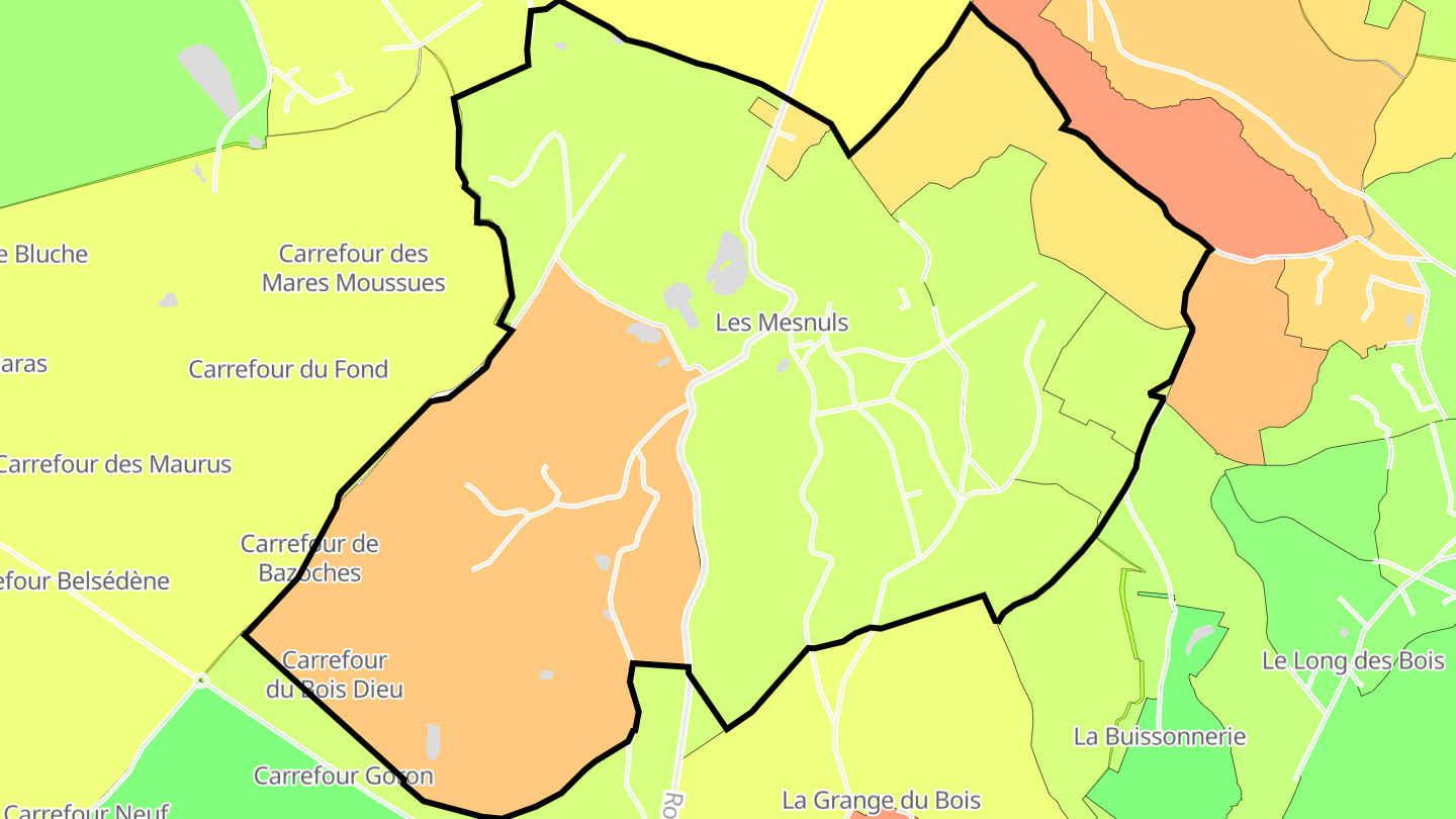 Carte des prix de l'immobilier Les Mesnuls