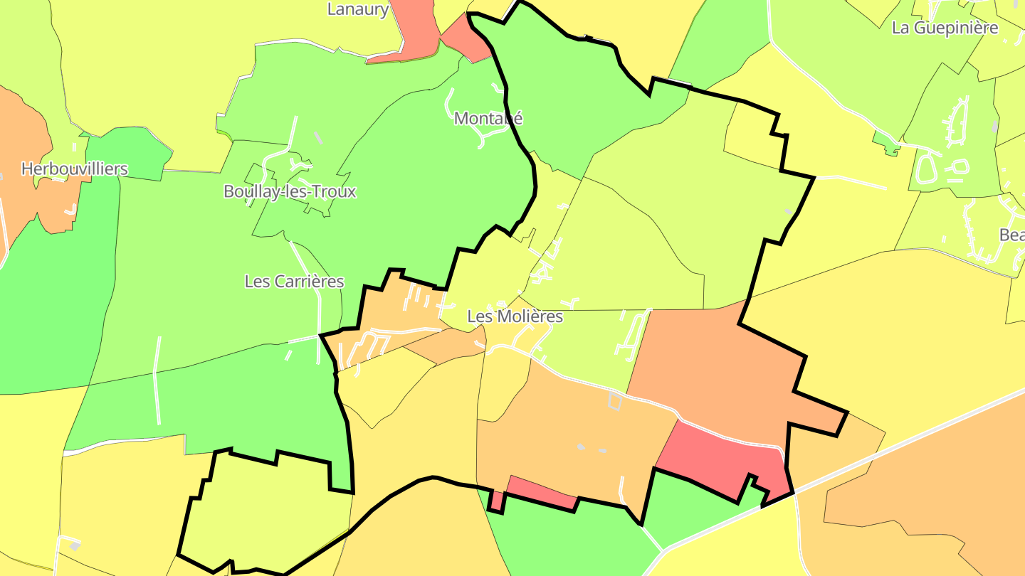 Carte des prix de l'immobilier Les Molières