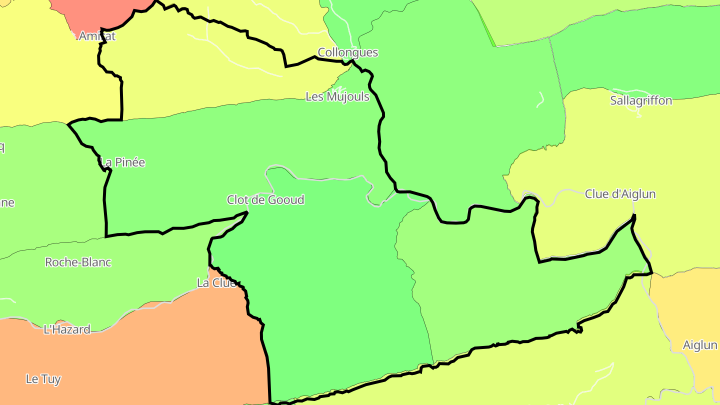 Carte des prix de l'immobilier Les Mujouls