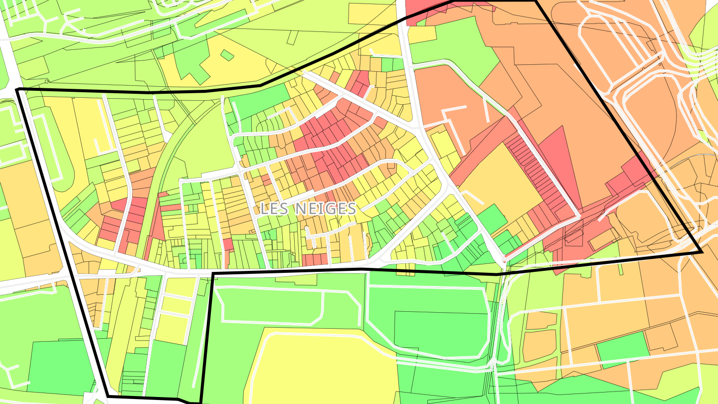 Carte des prix de l'immobilier Les Neiges
